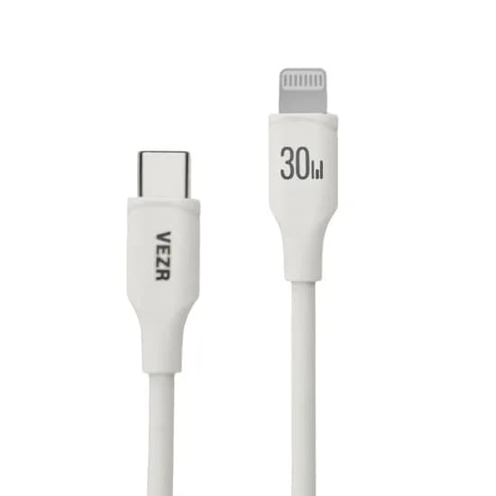 Cabo Vezr VD09 - 30W - USB-C/Lightning - 1.2 Metros - Branco