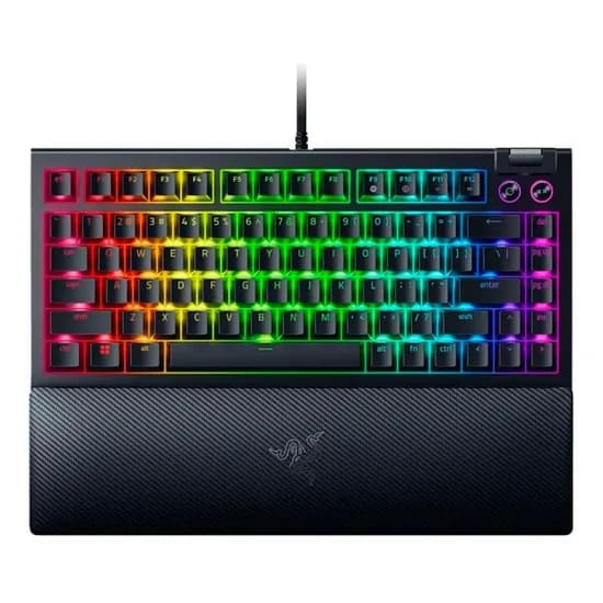 Teclado Razer Blackwidow V4 USB Mec RGB Preto RZ03-05000200-R 3U1