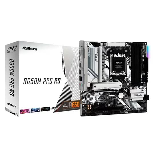 Placa Mãe Asrock B650M Pro RS DDR5 Socket AMD AM5 Chipset AMD B650 Micro ATX