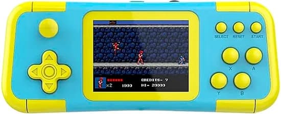 Console Portátil Game A12 666 Jogos Em 1 Yellow/Blue (Caixa Feia)