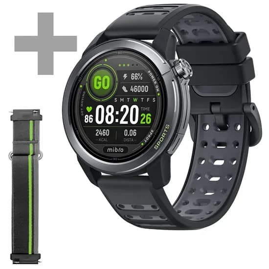 Relógio Mibro GS Active 2 XPAW024 com GPS/Bluetooth - Preto + Pulseira