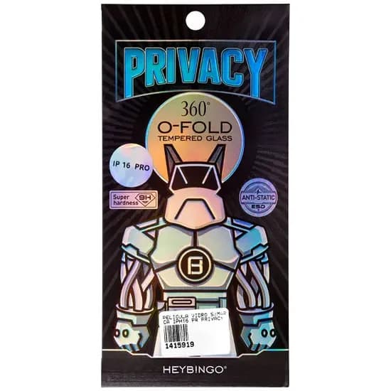 Película para iPhone 16 Pro Privacy O-Fold Tempered Glass