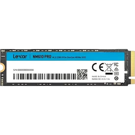SSD M.2 Nvme Lexar NM610 Pro 3300/2600 MB/s 2 TB - Preto (LNM610P002T-RNNNG)