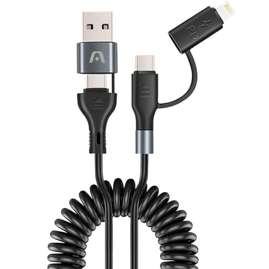 Cabo Argom ARG-CB-0071BK A00760 4 In 1 USB-A/Type-C To Type-C/Lightning