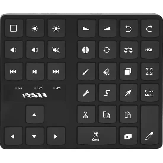 Teclado para Design Gráfico Satellite AK-188B Sem Fio - Preto