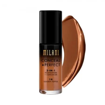 Base Corretivo Milani Conceal + Perfect 2-IN-1 14 Golden Toffee