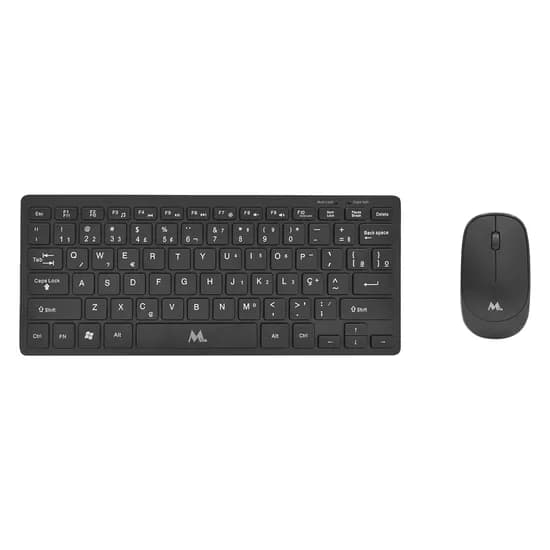 Kit Teclado e Mouse Mtek KM-5276B-PT Sem Fio Português - Preto