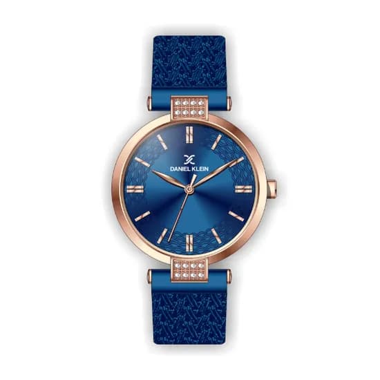 Relógio Analógico Feminino Daniel Klein Premium DK.1.12470-7 - Rosa Ouro e Azul
