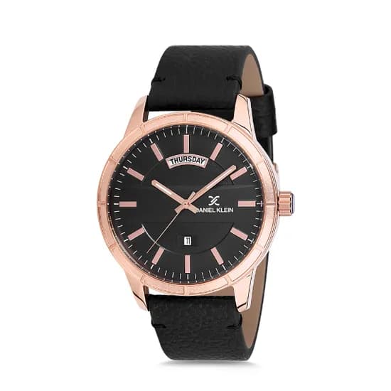 Relógio Analógico Masculino Daniel Klein Premium DK12122-4 - Preto e Rosa Ouro