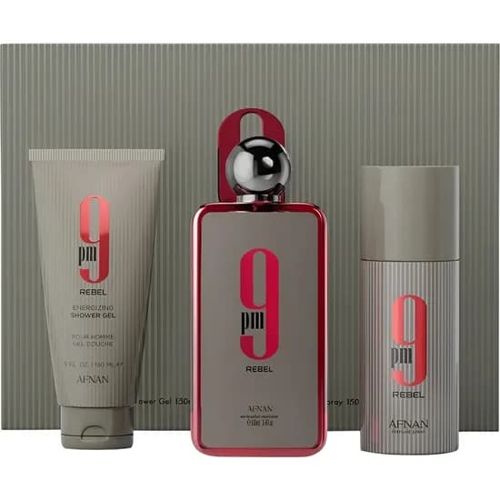 Kit Perfume Afnan 9PM Rebel Edp - Unissex 3 Peças