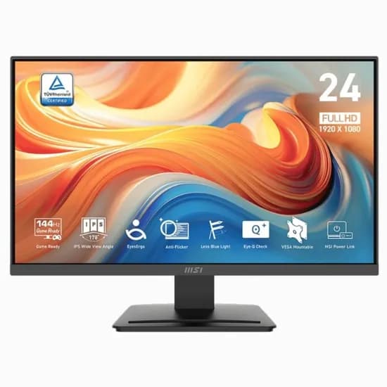 Monitor Gamer 24" MSI Pro MP242E E14 FHD/HDMI/144HZ - Black