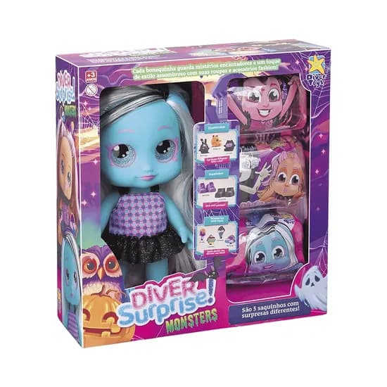 Muñeca Divertoys Diver Surprise Monsters Zumbelina 8303