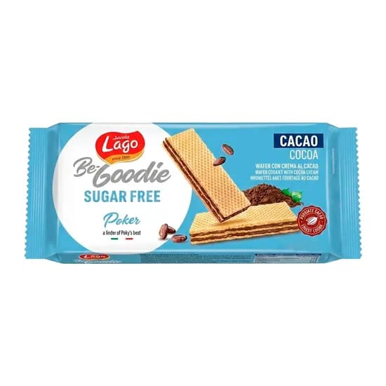Wafer Gastone Lago Poker Cacau Sem Açucar Pacote 45G