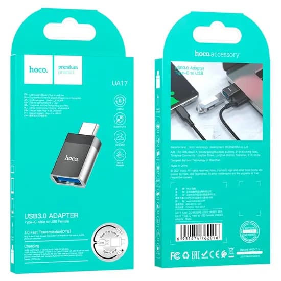 Convertidor T-C A USB UA17 Negro Hoco