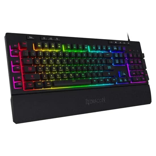 Redragon Teclado Shiva Membrane K512RGB-1 Ingles Negro