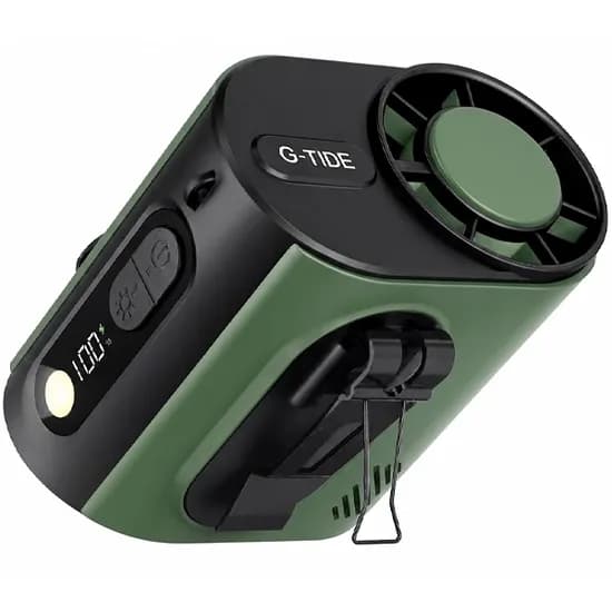 Mini Ventilador G-Tide FW02 5 Pás Recarregável - Verde/Preto