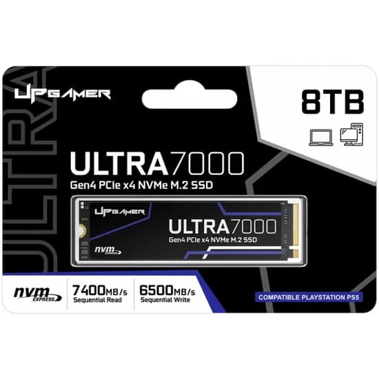 SSD Up Gamer Ultra 7000 GEN4 8TB Nvme 7200MB/s PC/PS5/NB UPULTR7K-8TSD