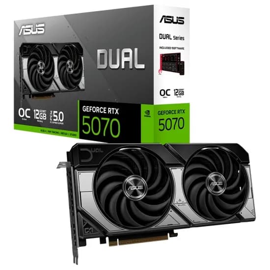 Placa de Vídeo Asus Dual RTX5070, 12GB GDDR7, 192BITS, 1X HDMI 3X Displayport, 90YV0M18-M0NA00 DUAL-RTX5070-12 G