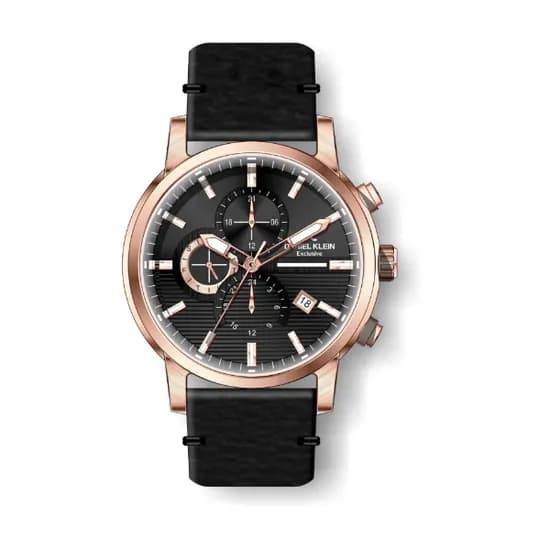Relógio Analógico Masculino Daniel Klein Exclusive DK.1.12477-4 - Rosa Ouro e Preto
