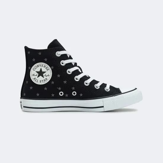 Calzado Converse Embroidered Stars Alto Negro