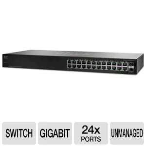 Switch 24P Cisco SG100-24-Na 10/100/1000 + 2P SFP