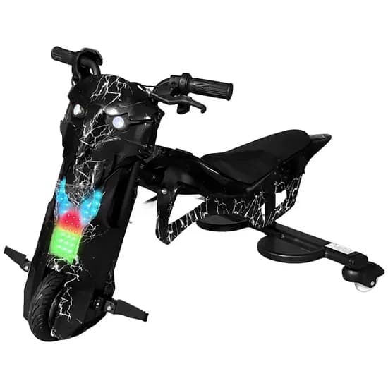 Triciclo Elétrico Audisat Moto TE-8MX 8" Bluetooth/Speaker - Lightning Black (1 Mês de Garantia)