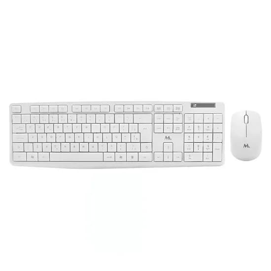 Kit Teclado e Mouse Mtek KM-5239W Sem Fio Português - Branco