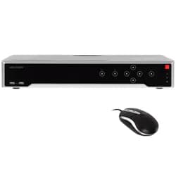 CCTV de Vigilância NVR Hikvision DS-7764NI-M4 Embedded 7700S 64CH / Uhd 8K / HDMI / RS232 / USB / VGA / 2LAN / Esata - Preto + Mouse