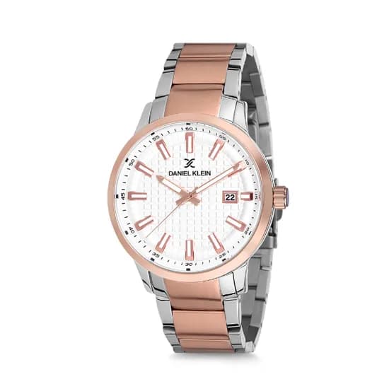 Relógio Analógico Masculino Daniel Klein Premium DK12230-3 - Rosa Ouro e Prata