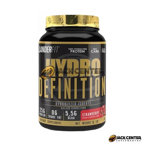 Whey Protein Hidrolisado Hydro Definition Landerfit 5LB 2.53KG Strawberry