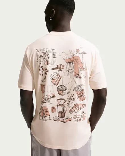 Remera Nike Tee Lse Cafã‰ Swoosh Illo Beige