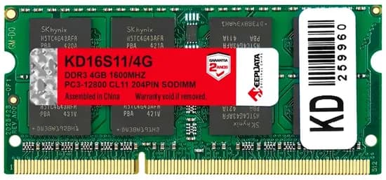 Memória para Notebook Keepdata DDR3 4GB/1600MHZ KD16S11/4G