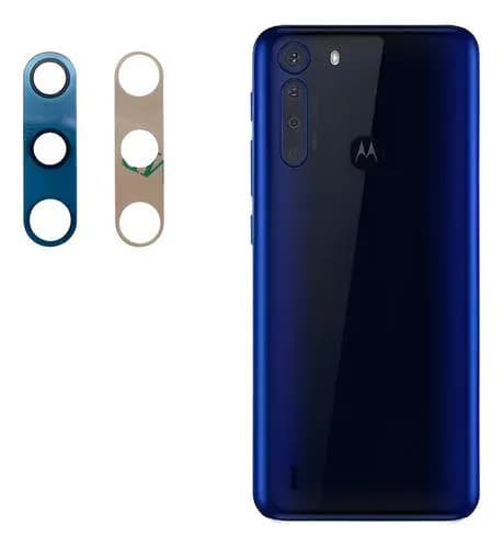 Lente Camara Motorola One Fusion Azul(2IN1/Vidro)