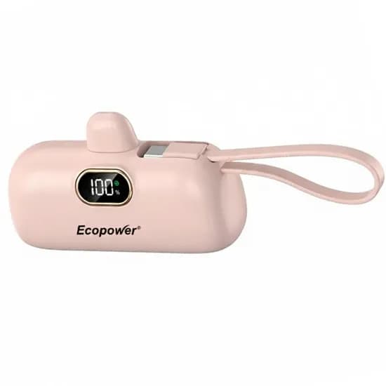 Carregador Portatil Ecopower EP-C873 5200MAH/USB-C - Rosa