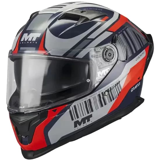 Capacete MT Helmets Braker SV Cockpit C5 - Fechado - Tamanho XXL - com Óculos Interno - Gloss