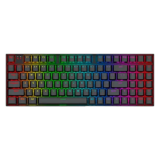 Teclado Gamer Redragon K736 Pro M Nephrite Sem Fio Inglês - Preto