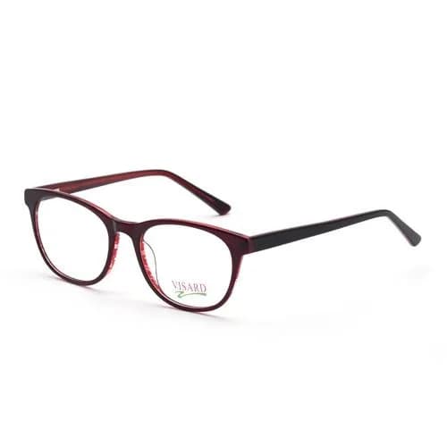 Óculos de Grau Feminino Visard HD116 C2 51-18-140 - Preto e Vermelho