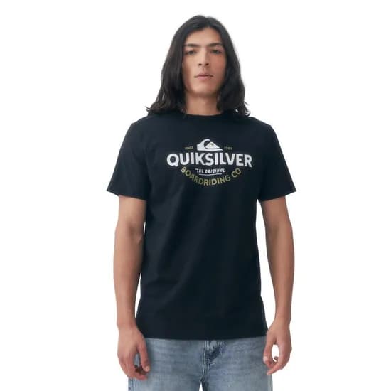 Remera Quiksilver Typed Out Negro