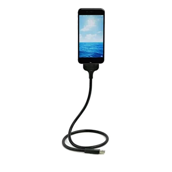 Cabo Fuse Chicken USB-Lightning Titan 60CM Aço Flexível de Camada Dupla Auto Dock Ucb - Preto