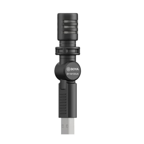 Microfone Condensador Boya BY-M100UA USB-A Compatível com Windows e Mac - Preto