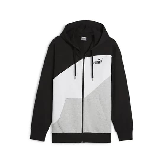 Hoddie Deportivo Masculino Puma Power Full Zip Colorblock TR