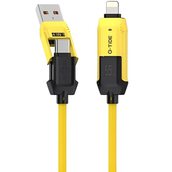 Cabo G-Tide Vida Colorida PC155-3 4 Em 1 - Amarelo 1.5 Metros