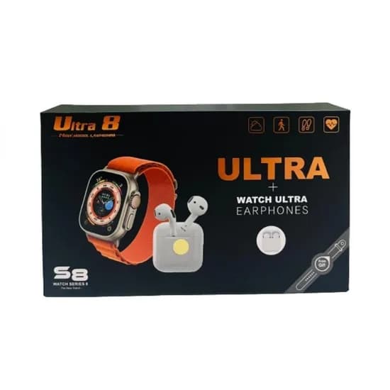 Relógio Inteligente Smartwatch Ultra Série 8 + Fone de Ouvido - 2024
