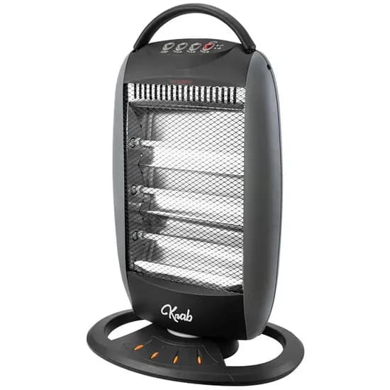 Aquecedor Krab KBE01200 1.200 Watts com Termostato Ajustável 220V ~ 50/60 HZ - Cinza/Preto