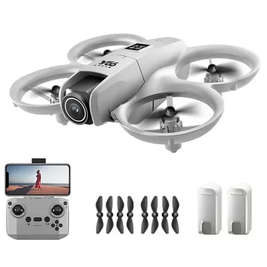 Drone Hetzer V66 2 Baterias com Controle - Silver
