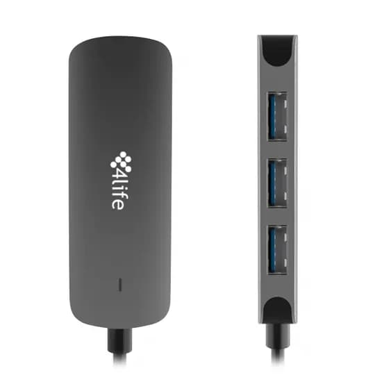 Hub USB 4LIFE FLBX4U-A 4IN1 USB3.0 USB 2.0 Gray