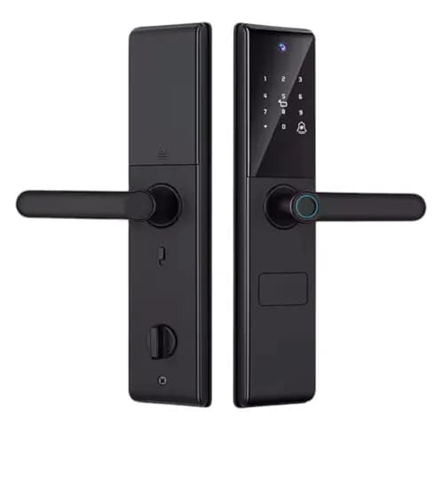 Fechadura Digital S829MAX Wifi Tuya/Senha/Cartão/Chave Preto