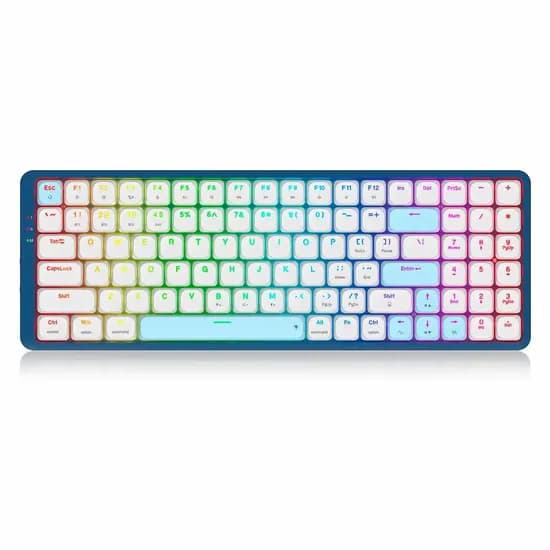 Teclado Redragon K684WB RGB Eva Pro Wireless - Branco Azul