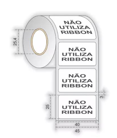 Etiqueta Adesiva 40X25 para Impressora Mini 7MT