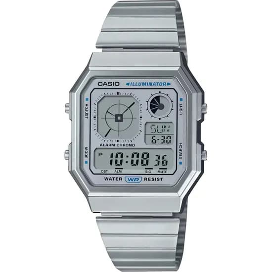 Relógio Casio Vintage A130WE-7ADF Digital Unissex - Prata
